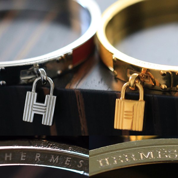 The left bracelet is counterfeit and the right bracelet is authentic.