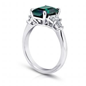 Platinum and Emerald Ring