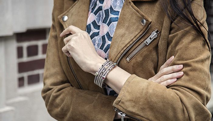 Brown Suede Jacket and David Yurman Cuff