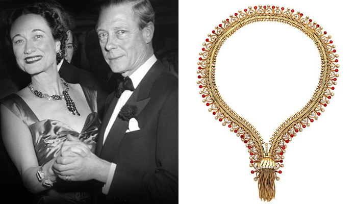 Wallis Simpson in Van Cleef & Arpels Zipper Necklace