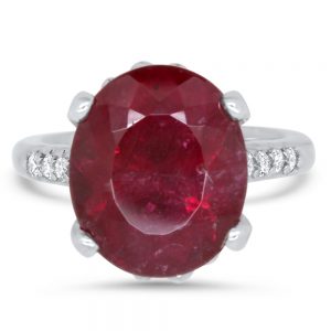 Oval Rubellite Ring