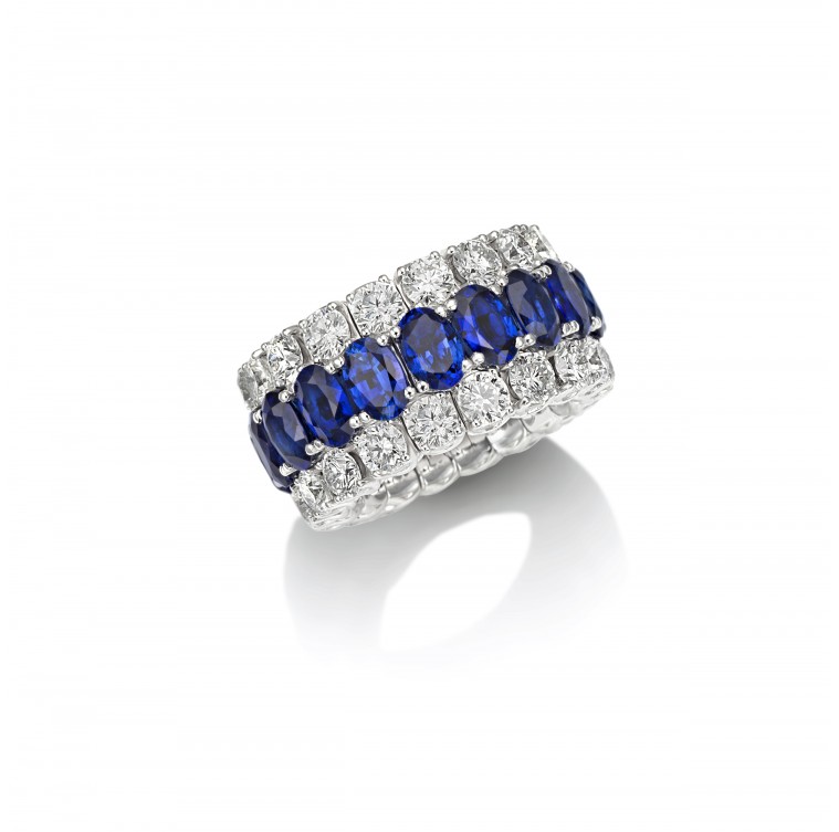 Picchiotti Xpandable(R) sapphire and diamond ring.