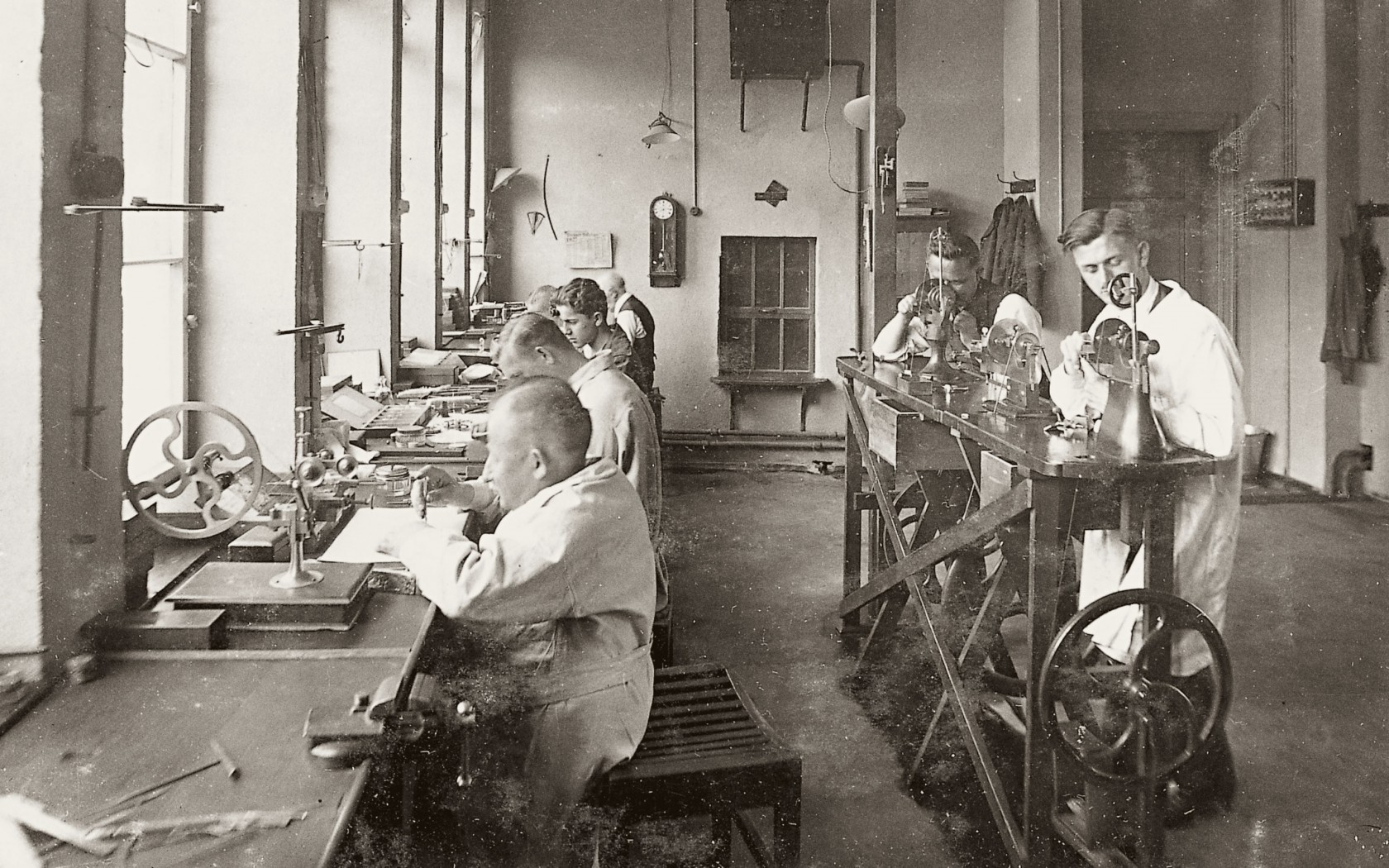 A. Lange's Watch Apprentices in the Workshop