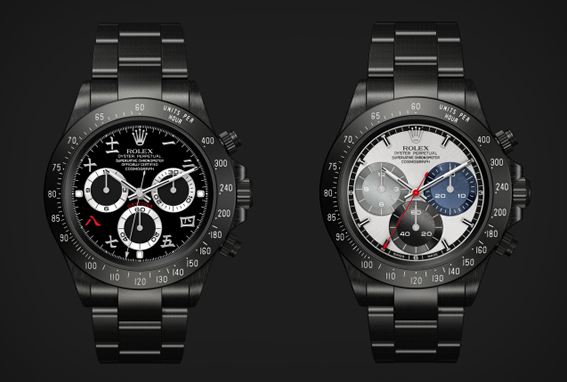 Customized Rolex Daytona Watches, Image Courtesy of Bless This Stuff