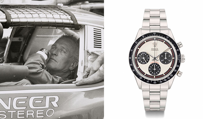 Paul Newman wearing a Rolex Daytona in Winning