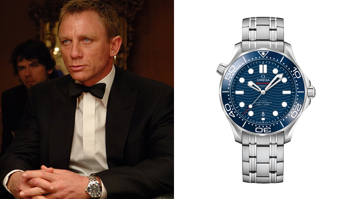 Daniel Craig in Casino Royale wearing an Omega Seamaster