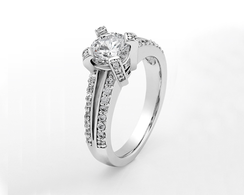 White gold engagement ring 