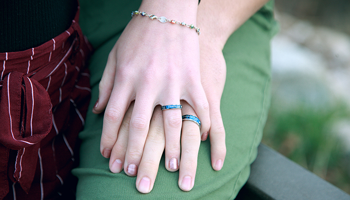 Enamel Wedding Bands