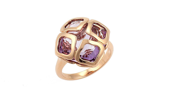 Chopard 18K Rose Gold Amethyst Ring