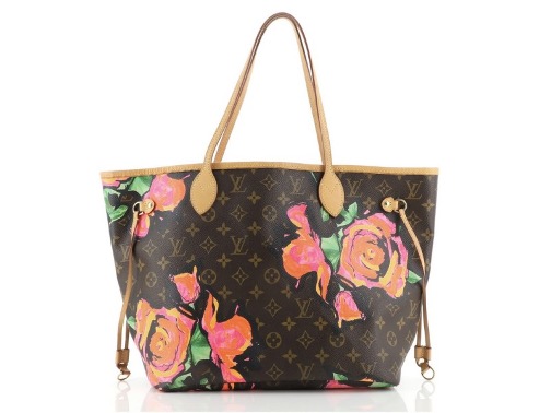 LV Neverfull Tote Limited Edition Monogram Roses MM