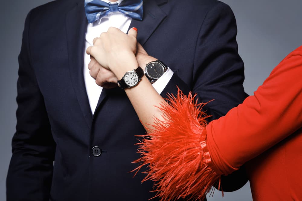 couple with watches