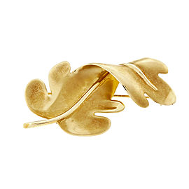 Tiffany & Co. 18K Yellow Gold Oak Leaf Pin Brooch