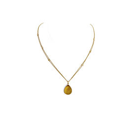 18K Yellow Gold with Mother of Pearl, Citrine & 0.13ct Diamond By The Yard Necklace