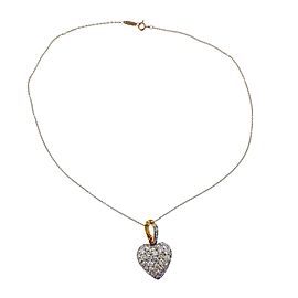 Diamond Gold Heart Pendant on Tiffany & Co. Necklace