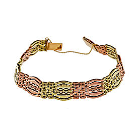 14K Rose & Green Gold Gate Bracelet