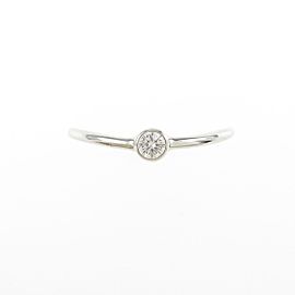 TIFFANY & Co 950 Platinum Diamond Wave single Ring LXGYMK-827