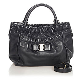 Ferragamo Vara Leather Satchel