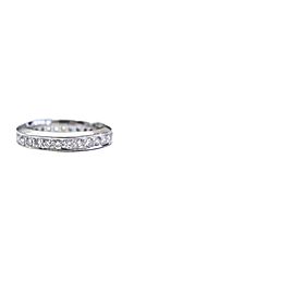 18K White Gold 1.00ct Diamond Eternity Band Ring Size 6.25