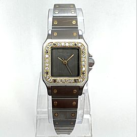 CARTIER SANTOS GALBEE 24mm Automatic 2 Tone 0.69TCW Diamond Watch