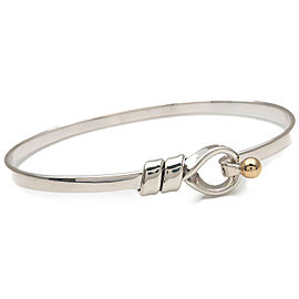 Tiffany&Co. Flat Wire Bangle Silver 925 Yellow Gold