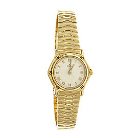 Ebel Wave 18k Gold Ladies Quartz Ivory Dial 866901