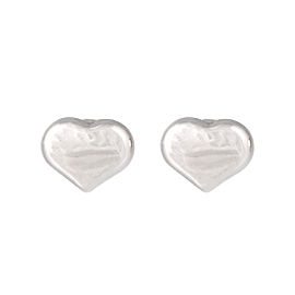 Roberto Coin 18K White Gold Heart Stud Earrings