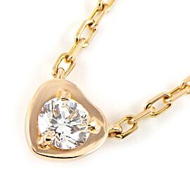 Cartier 18K Pink Gold Diamants Legers Heart Diamond Necklace