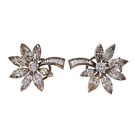 Platinum & 14K White Gold 8.91ct Diamond Fireworks Earrings