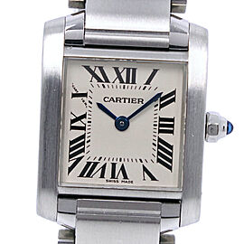 CARTIER Tank francaise SM Stainless Steel Quartz Analog Watches LXNK-61