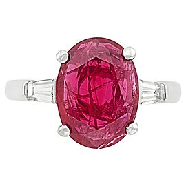 Platinum, Ruby and Diamond Ring