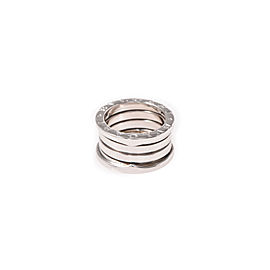 Bulgari 18K White Gold B.zero1 4 Band Ring Size 4.5