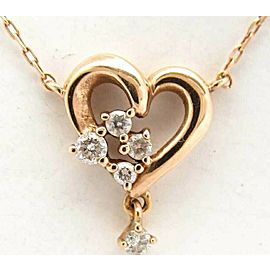 4 ℃ 18k pink gold diamond Necklace