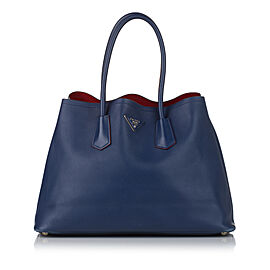 Prada Saffiano Cuir Double Tote Bag