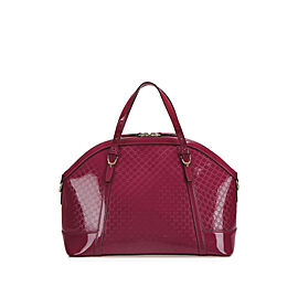 Gucci Microguccissima Nice Patent Leather Satchel