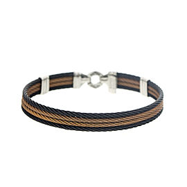 Alor 18KT/ Stainless steel Bronze-Black PVD Cable Bracelet