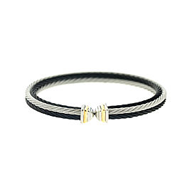 Alor 18KT/ Stainless steel Black PVD & GRAY Cable Bracelet