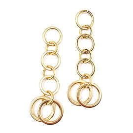 Tiffany & Co. 18K Yellow Gold Multi Circle Drop Dangle Earrings