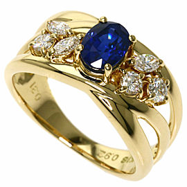 TASAKI 18k Yellow Gold Sapphire Ring DLXGQJ-1045