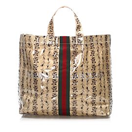 Gucci Web Vinyl Tote Bag