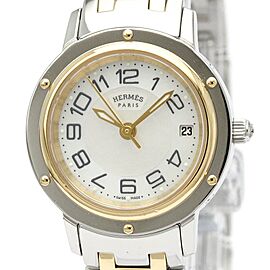 HERMES Clipper Stainless Steel/Gold plated/SS/GP Quartz Watch