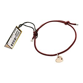 Damiani 9K Rose Gold Ruby Heart Silk Bracelet