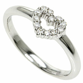 Ponte Vecchio 18k White Gold Heart Ring LXGQJ-1264