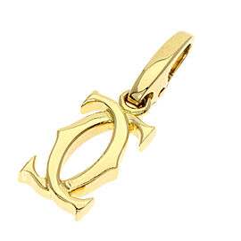 CARTIER 18K Yellow Gold 2C charm Pendant top QJLXG-2552