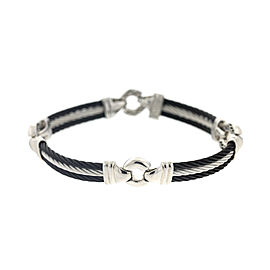 Alor 18KT/ stainless steel with Black PVD & GRAY Cable Bracelet