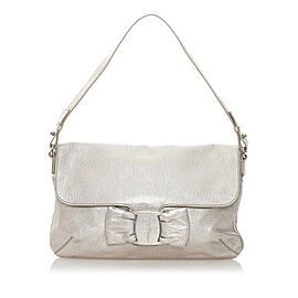 Ferragamo Metallic Leather Vara Shoulder Bag