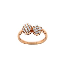 18k Rose Gold and Diamond Ring