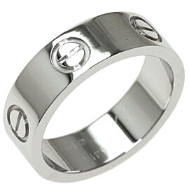 CARTIER 18K white Gold love US 5.25 Ring