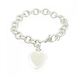 Tiffany & Co 925 Silver Heart Tag Bracelet E0803