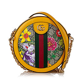 Gucci GG Supreme Round Flora Ophidia Crossbody Bag