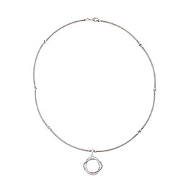 Alor 18K White Gold/Stainless steel & Stainless steel Cable Necklace